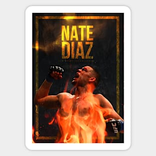 Nate Diaz Gold Sticker